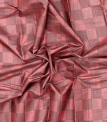 Dusty Peach Woven Tussar Silk Saree With Floral Motifs-TU3426