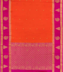 Orange Woven Art Crepe  Saree With Stone Work In Contrast Border-BL5144