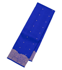 Purple Woven Pure Silk Saree With Floral Buttas & Running Border -EC2508