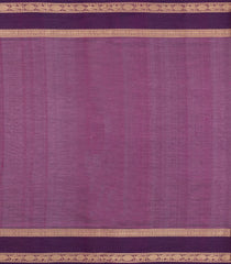 Magenta Handloom Silk Cotton Saree With Zari Checks-SC4275