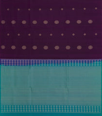 Dusty Purple Handloom Soft Silk Saree With Floral Buttas & Contrast Pallu-SO4453
