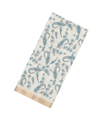 Cream Printed Synthetic Kotha Silk Saree With Zari Border-SY0043