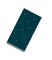 Teal Woven Bengal Cotton Saree With Diamond Motifs-BG1805