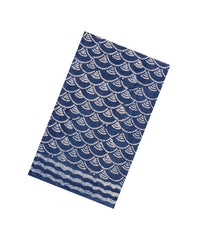 Indigo Printed Jaipur Cotton Saree With Floral Motifs-JC1588