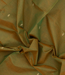 Olive Green Handloom Silk Cotton Saree With Buttas-SC4314