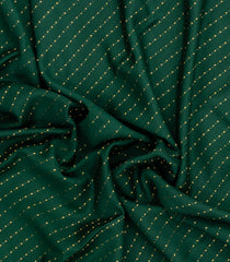 Dark Green Woven Mysore Silk Saree With Zari Motifs-MS3656