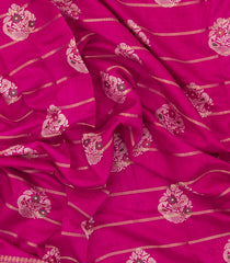 Pink Printed Synthetic Dola Silk Saree With Zari Stripes & Border-BL5027