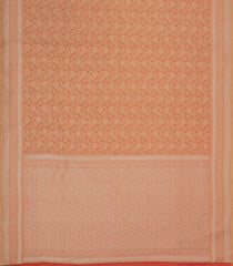 Peach Woven Art Dupion Saree With Floral Zari Motifs-BL5938