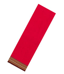 Hot Pink Woven Chirala Cotton Saree With Traditional Border & Pallu-CR1383