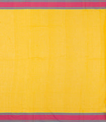 Yellow Handloom Bengal Cotton Saree With Floral Buttas-BG1565