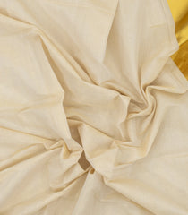 Off White Handloom Kerala Cotton Saree With Zari Stripes-KEC1055