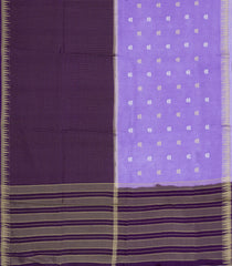 Lavender & Dark Purple Woven Blended Viscose Half & Half Saree-BL5526