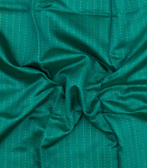 Aquamarine Woven Dupion Silk Saree With Dotted Stripes & Contrast Border-DS0643