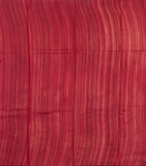 Crimson Printed Tussar Silk Saree With Tribal Motifs-TU3768
