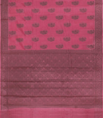Pink Woven Tussar Silk Saree With Floral Buttas-TU3412