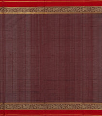 Maroon Handloom Silk Cotton Saree With Buttas-SC4321