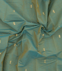 Shadow Green Handloom Kanchi Cotton Saree With Fish Buttas-KC1828