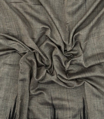 Grey Handwoven Orissa Cotton Saree With Tie & Dye Pallu-OR0921