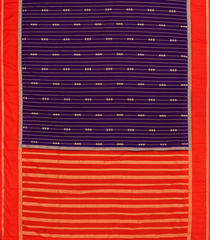 Violet Woven Art Crepe  Saree With Zari Stripes & Contrast Border-BL5135