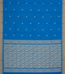 Blue Woven Rasipuram Cotton Saree With Coin Motifs-RA2448