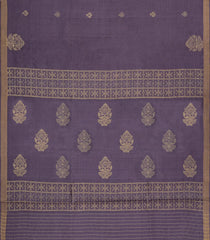 Lilac Woven Tussar Silk Saree With Peacock Buttas-TU3275