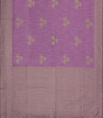Lilac Woven Art Linen Saree With Zari Border-BL5634