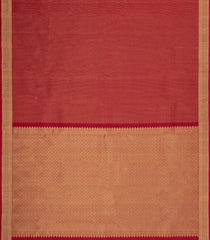 Red Handloom Kanchipuram Silk Saree With Dotted Stripes-KA15036-Red