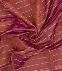 Dusty Peach Handloom Silk Cotton Saree With Veldhari Stripes-SC4366