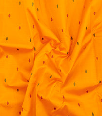 Yellow Handloom Korvai Kanchipuram Silk Saree With Buttas-KA15397