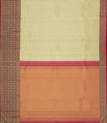 Cardamom Green Handloom Kanchipuram Silk Saree With Floral Vine Motifs-KA15636