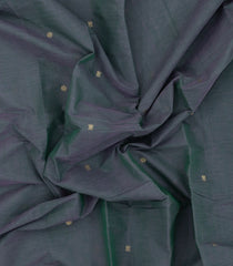 Grey Handloom Kanchi Cotton Saree With Lotus Buttas-KC1584