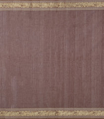 Brown Handloom Kanchi Cotton Saree With Horse Buttas-KC1746