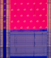 Hot Pink Handloom Chirala Soft Silk Saree With Checks-Hot Pink