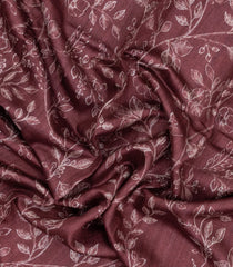 Brown Printed Tussar Silk Saree With Floral Motifs-TU3655
