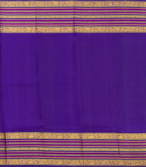 Turquoise Handloom Korvai Kanchipuram Silk Saree With Checks Buttas-KA15720