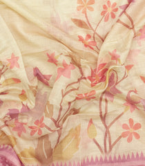 Yellow Printed Art Chanderi Saree With Jhalar-SY0016
