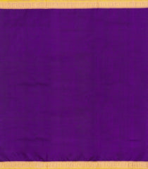Purple Handloom 9 Yards Silk Cotton Saree With Contrast Border-SC4688