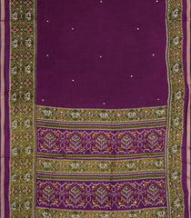 Magenta Printed Synthetic Viscose Dola Silk Saree With Mirror Work-SY0262