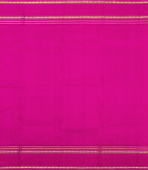 Blue Handloom Korvai Kanchipuram Silk Saree With Pink Border-KA14738