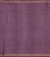 Burgundy Printed Chanderi Cotton Saree With Zari Border-CC1575