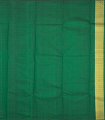 Green Handloom Kanchipuram Rising Border Silk Saree With Vanasingaram Motifs-KA16825