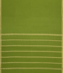 Leafy Green Woven Mysore Silk Saree With Zari Border-MS3628