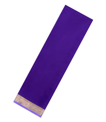 Purple Woven Mysore Silk Saree With Contrast Zari Border-MS3783
