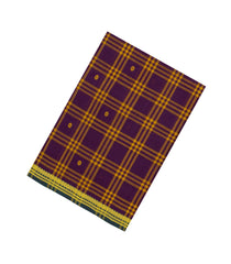Magenta Woven Kadappa Cotton Saree With Checks-KN0768