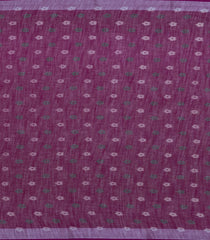 Magenta Printed Synthetics Linen Saree With Floral Motifs-BL5233