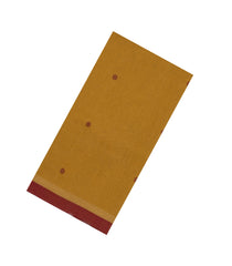 Oil Mustard Handloom Bengal Cotton Saree With Kamalam Buttas-BG1783
