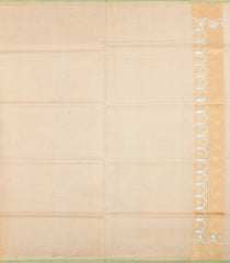 Sandal Handloom Banarasi Organza Silk Saree With Floral Motifs-BE1841