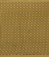 Olive Green Printed Art Chanderi Saree With Zari Border-BL5015