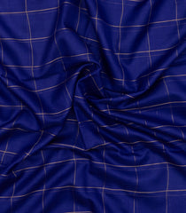 Dark Blue Woven Kota Silk Saree With Zari Checks-KO1054