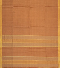 Sandal Woven Tussar Silk Saree With Chevron Motifs-TU3556